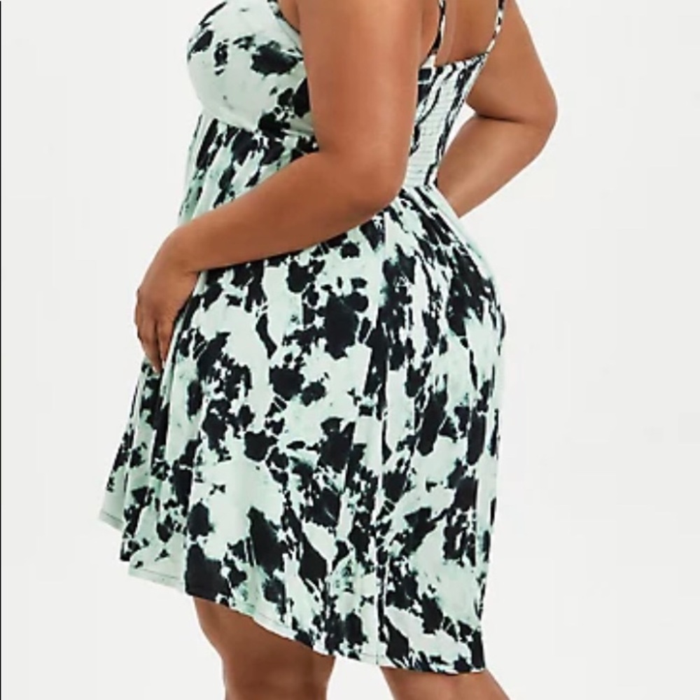 Torrid mint & black tie dye dress 1X new - Picture 6 of 6